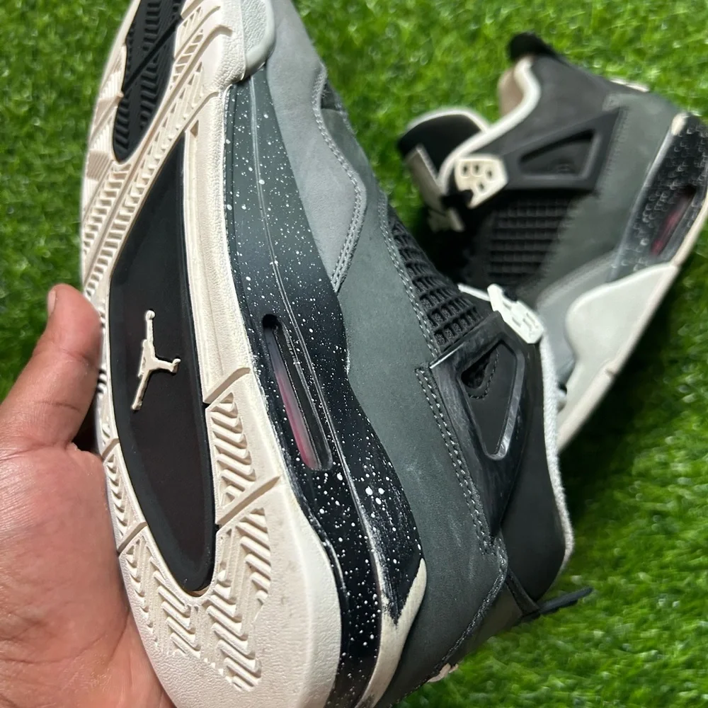 Air Jordan 4 Retro Fear 2024 GS Size 7Y Black Anthracite FQ8213-002 No Box